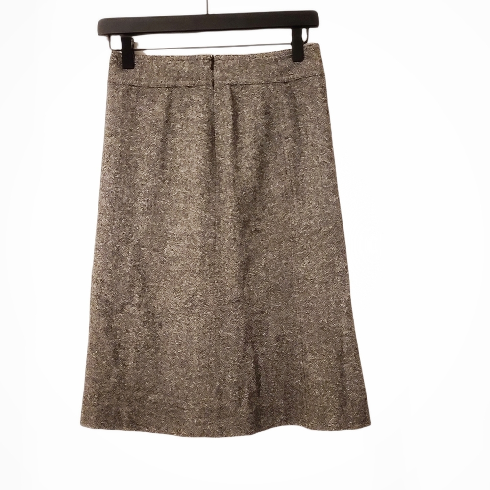 GAP Tweed Wool Black & Charcoal Pencil Skirt Size 0